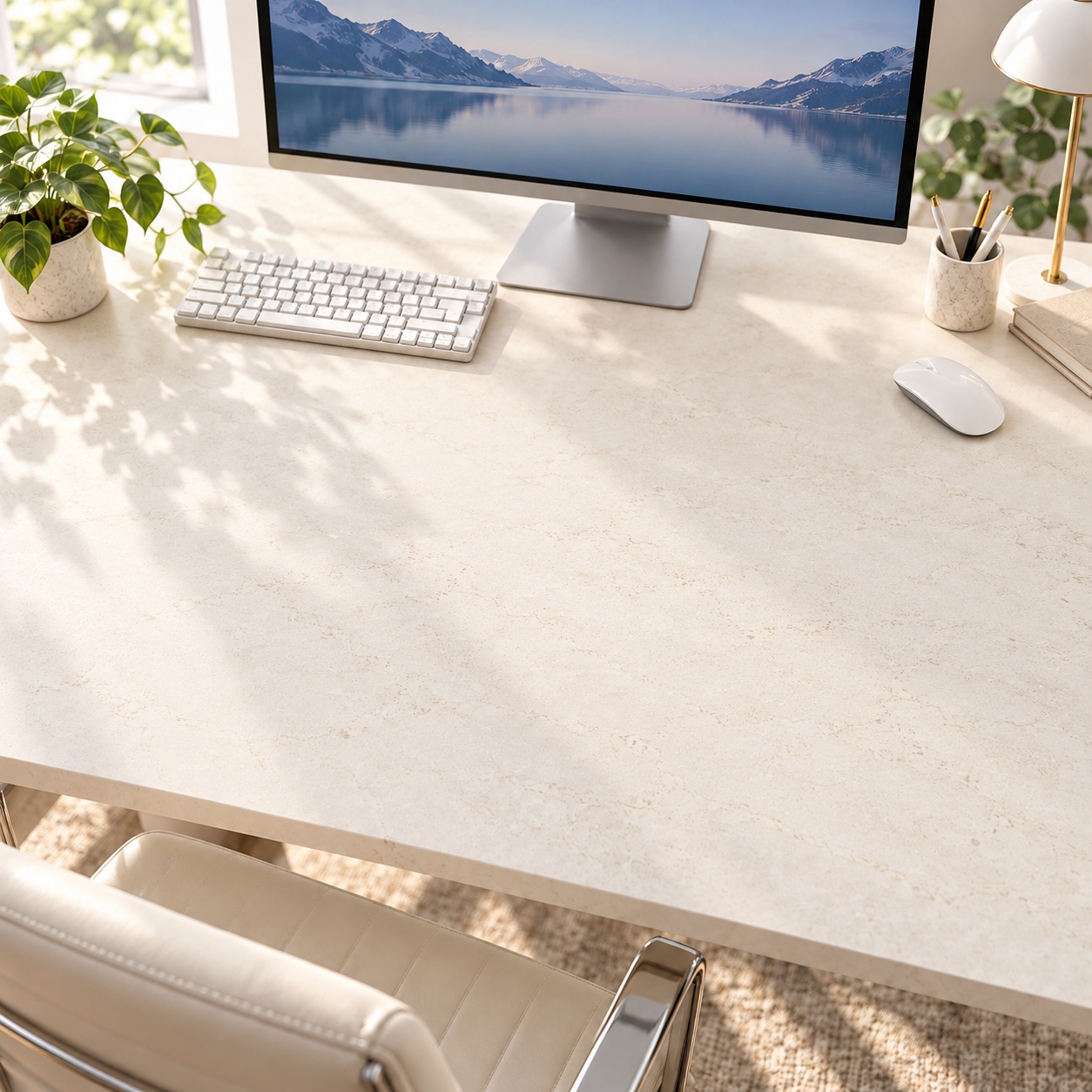 Minimal stone office
