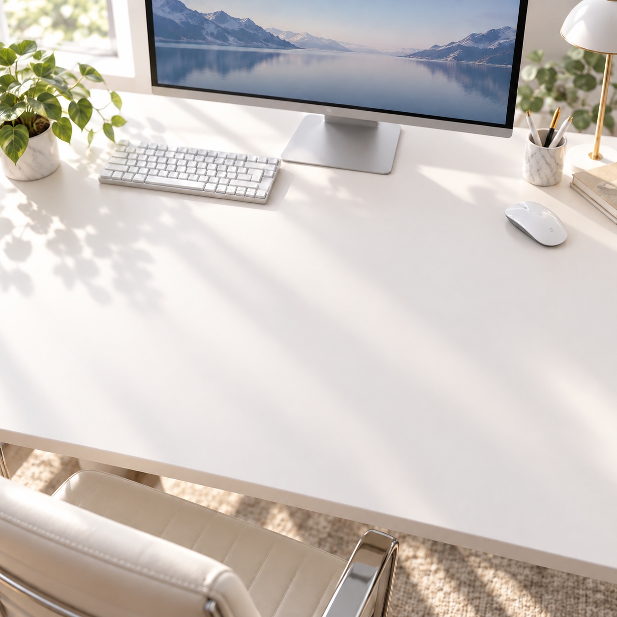 Elegant white office